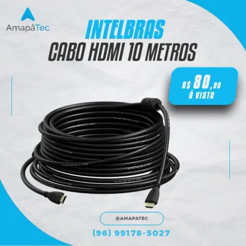 Cabo HDMI 10 Metros 4K 60Hz Intelbras CHF 2010