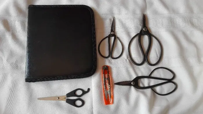 conjunto de tesouras para bonsai