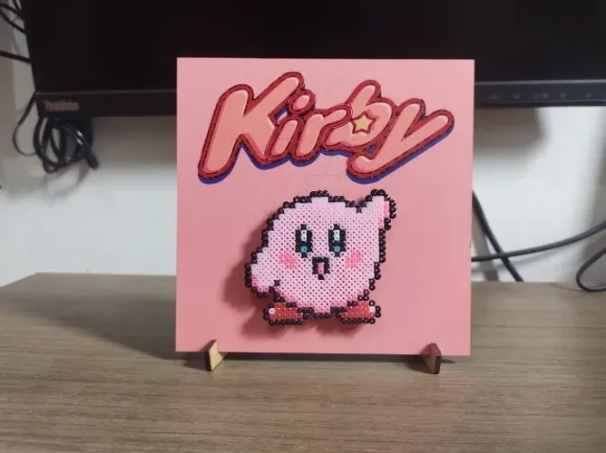 Placa Decorativa 3D - Quadro Kirby