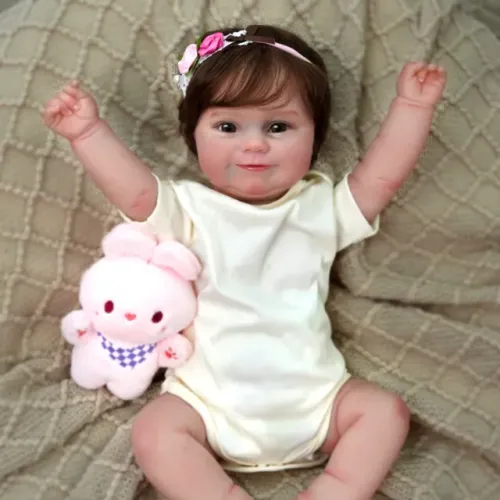 Boneca Bebê Reborn 48cm Corpo De Silicone Madie