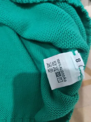 Suéter Infantil Verde - Tamanho 8