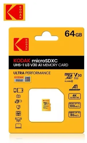 Cartão de Memória Kodak Original microSDXC 64GB UHS-1 U3 V30 A1