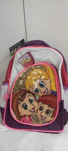Mochila cor de Rosa com roxo , NOVA menina!