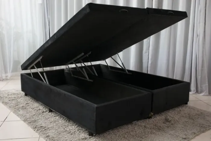  Base Box Bipartida Baú Vazada Queen Pronta Entrega*