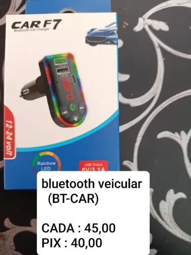 Carregador Bluetooth para carro com tela digital