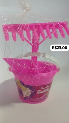 Conjunto de Brinquedos de Praia - Balde, Pá e Rastelo