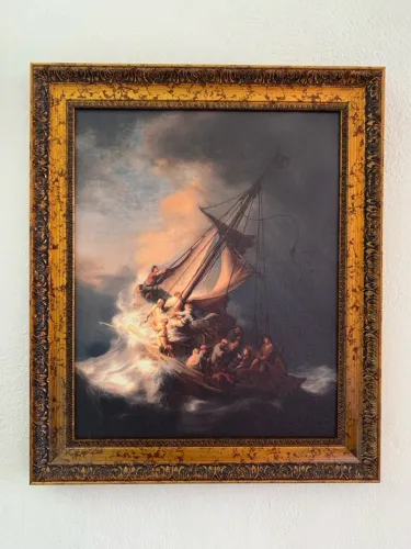 Canvas Santhatela 'A Tempestade no Mar da Galileia' - Rembrandt