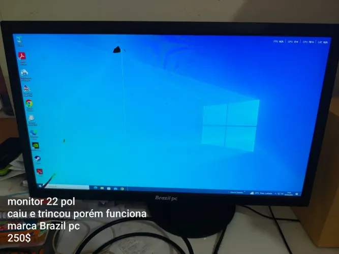 Monitor 22 pol trincado