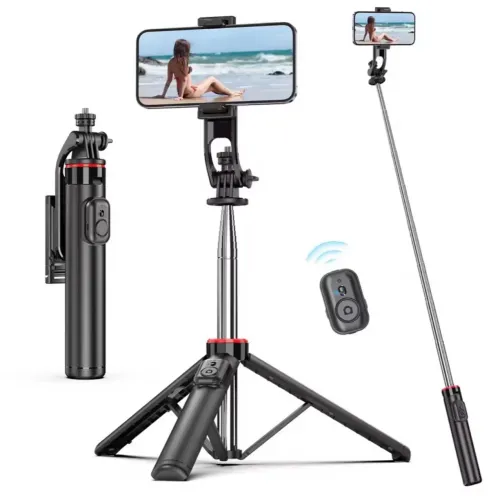 Tripé Bastão de Selfie 3 em 1 com Controle Remoto