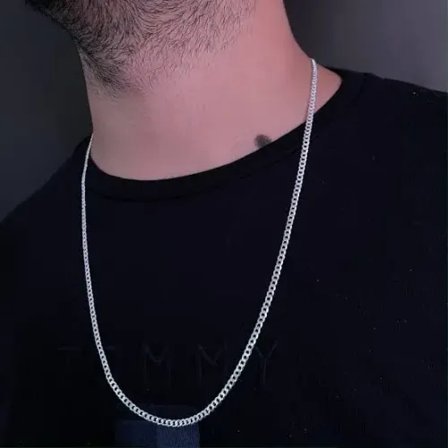corrente de prata 4mm
