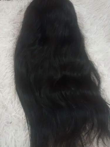Peruca de Cabelo Longo Preto 45cm