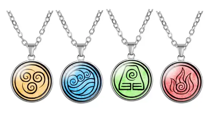 Kit colar 4 elementos - O último mestre (Avatar)