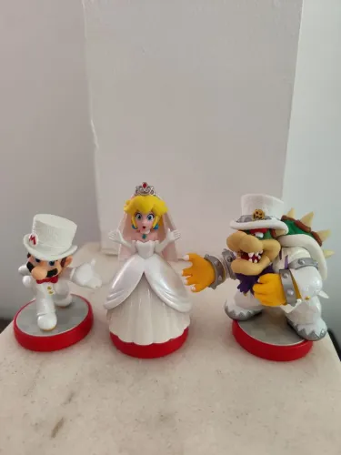 Amiibos Mario Odyssey, Mario, Princess Peach e Bowser Nintendo