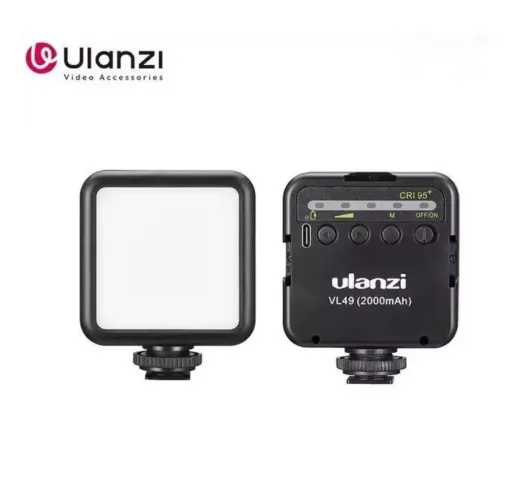 Led de luz Ulanzi VL49 cor branco frio com estrutura Preto