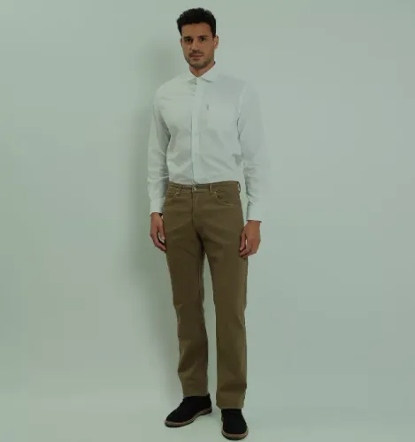 Calça Ustop em sarja stretch regular - tam. 50