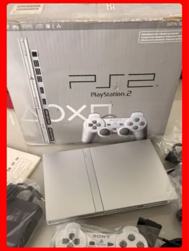 Antigo Sony Play2 Ps2 Prata com caixa Original Serial Correto Aceito Cartão 18X