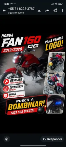 Vendo fan 160 2019/2020