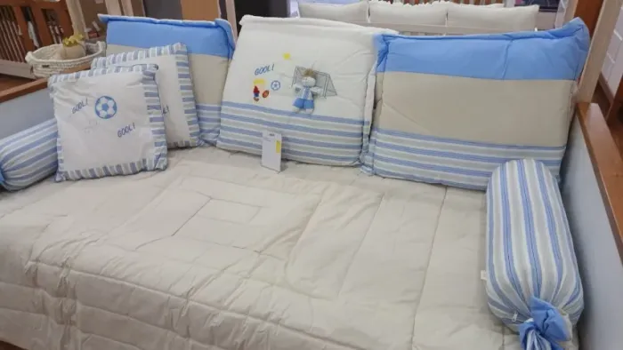 KIT COORDENADO INFANTIL COMPLETO P/ BI-CAMA BATISTELA - TEMA FUTEBOL