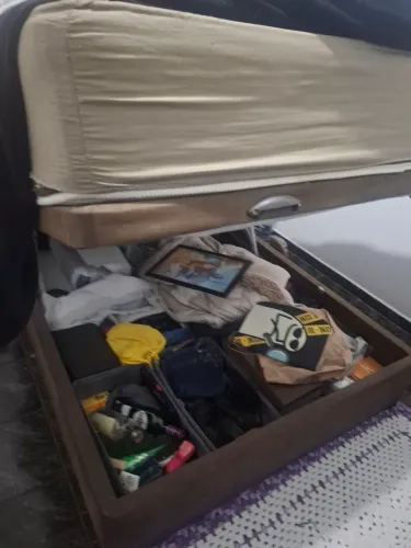 Cama usada box casal