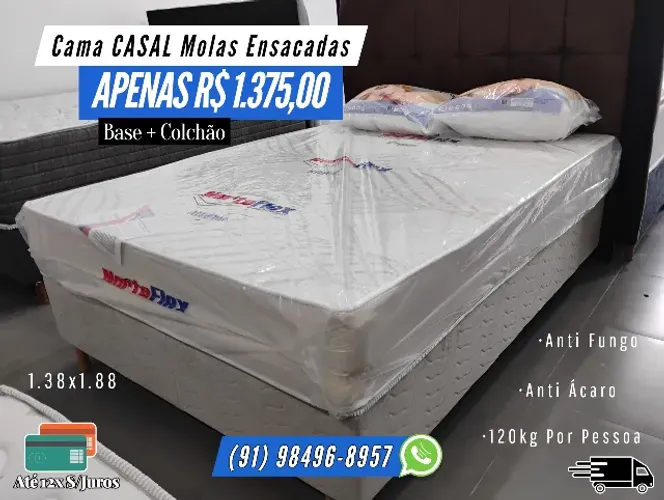 CAMA DE CASAL MOLAS ENSACADAS OFERTA