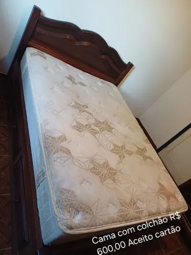 Cama Casa madeira com gavetas e colchão 