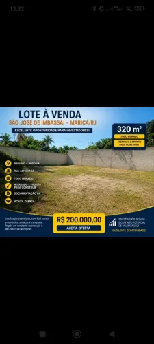 Excelente lote ela venda em Maricá 