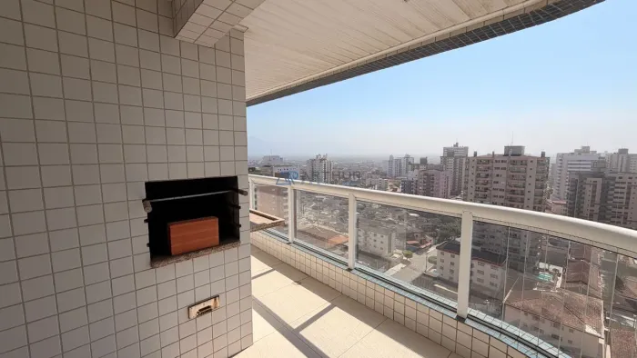 Apartamento à venda em Praia Grande com 2 suítes, 2 vagas e vista mar na Tupi