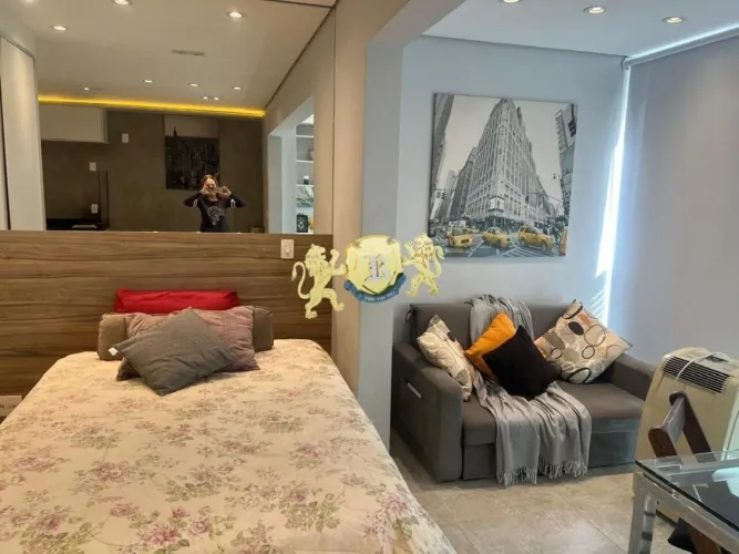 Flat mobiliado à venda no Brooklin| 33m² | 1 Dormitório | 1 Vaga de Garagem