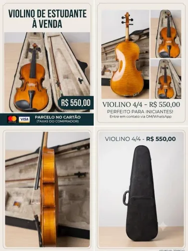 Violino para Estudante 4/4<br>Seminovo em Excelente Estado