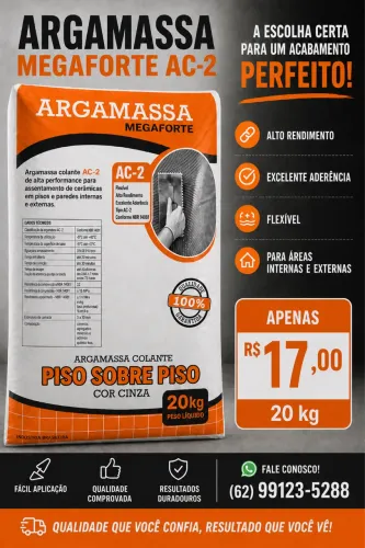 Argamassa ac2 área interna e externa