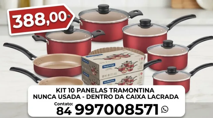 Kit 10 panelas tramontina 
