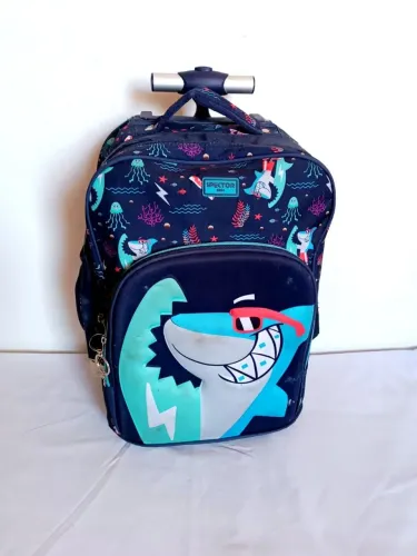 Mochila Infantil De Rodinhas Tubarão Spector Kids