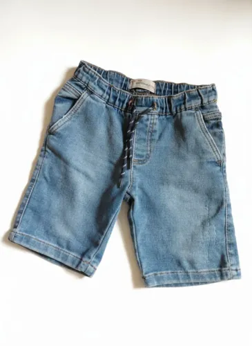 Bermuda jeans menino Kiss denim boy tam 6