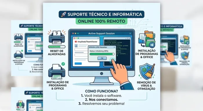 Suporte Técnico de Informática 100% Remoto