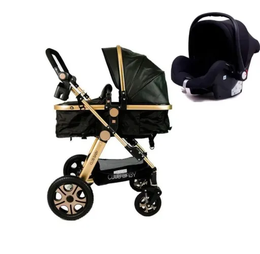 Kit 3 em 1 carrinho luxo premium e bebê conforto