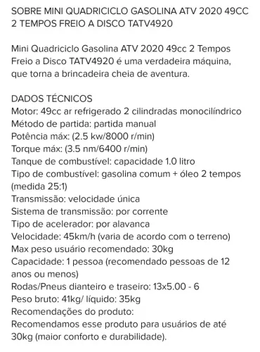Mini Quadriciclo 