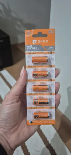 Cartela de Pilha alcalina de lítio 23A onex com 5 pilhas