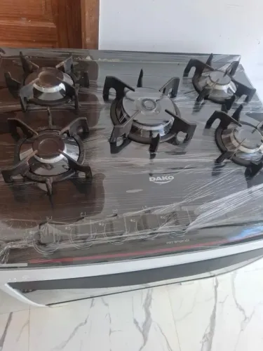  Fogão Dako 5 Bocas com Tampo de Vidro e Tripla Chama - Excelente Estado