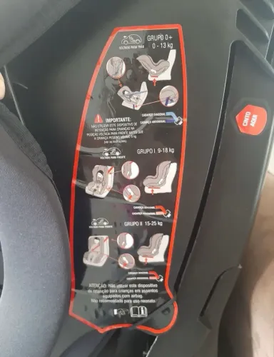 Cadeirinha até 36 kg