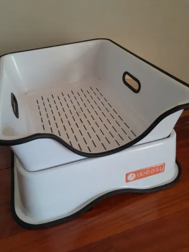 Weasy banheiro inteligente para gatos com pedras