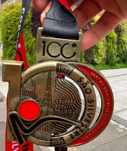 Medalha São Silvestre número 100 nova