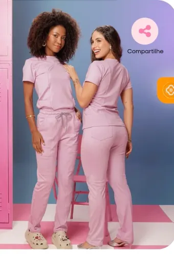 Calça (Scrub) Dra. Charm Rosa (P)