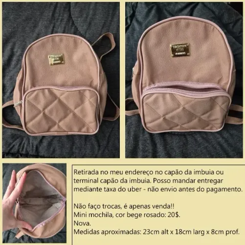 Mini mochila nova