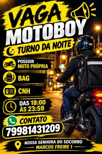 Vaga motoboy MF1