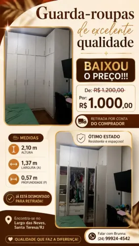 Armário lindo e novo precinho desapego