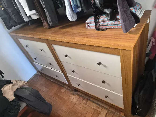 Cômoda Horizontal Maggiore New com 6 Gavetas 162x49, 95 altura
