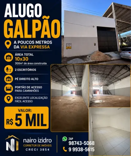 Oportunidade alugo galpões na parte alta com preço acessível.