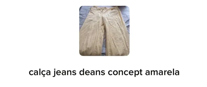 Calça jeans amarela gg