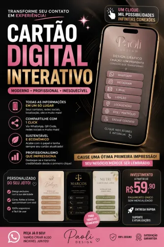 Cartão Digital Interativo Personalizado | A partir de R$ 59,90