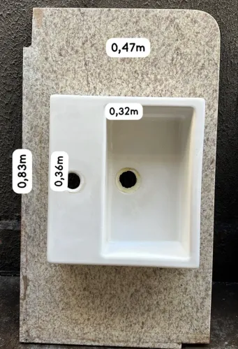 Bancada de Granito para banheiro 